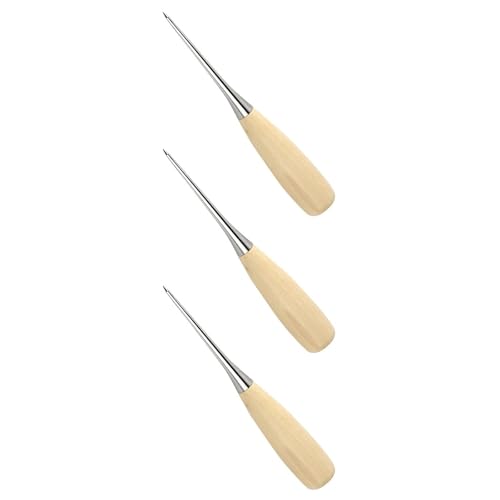Lederarbeitswerkzeug Stahl Stanze Awl Set Mit Bequemem Holzgriff Ledernähte Nähennadelnähte Für Die Arbeit von DEKKRYNFV