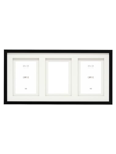 DEKNUDT FRAMES Galerierahmen mit doppeltem Passepartout -Schwarz - S65KK2 P3 für 3 Bilder Bildgröße 10x15cm - Bilderrahmen Holz MDF - Bilder aufhängen oder ausstellen DEKNUDT FRAMES Galerierahmen mit doppeltem Passepartout -Schwarz - S65KK2 P3 für 3 Bilder Bildgröße 10x15cm - Bilderrahmen Holz MDF - Bilder aufhängen oder ausstellen von DEKNUDT