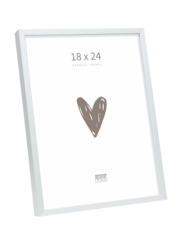 Deknudt Frames S029D1 Bilderrahmen zum Aufhängen oder Aufstellen in mattem Silber-Finish, puristisch, Aluminium für Format 18 x 24 cm von DEKNUDT