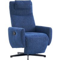 Bequemer Relaxsessel mit Liegefunktion, mit drehbarem Sockel und verstellbarer Rückenlehn, 67x80,5x110 cm, Blau Bequemer Relaxsessel mit Liegefunktion, mit drehbarem Sockel und verstellbarer Rückenlehn, 67x80,5x110 cm, Blau von DEKO COLLECTION