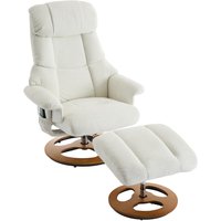 Komfortabler Relaxsessel mit Massage- und Wärmefunktion, 360° drehbar, Liegefunktion & Hocker, Chenille-Stoff, 81x83,5x111 cm, Weiß Komfortabler Relaxsessel mit Massage- und Wärmefunktion, 360° drehbar, Liegefunktion & Hocker, Chenille-Stoff, 81x83,5x111 cm, Weiß von DEKO COLLECTION