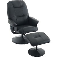 Massagesessel mit Liegefunktion, Relax-Fernsehsessel aus PU-Stoff, 360° Drehung, Heizung & Hocker, 75x79,5x107 cm, Schwarz Massagesessel mit Liegefunktion, Relax-Fernsehsessel aus PU-Stoff, 360° Drehung, Heizung & Hocker, 75x79,5x107 cm, Schwarz von DEKO COLLECTION