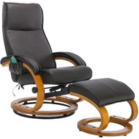 Massagesessel mit PU-Leder, 5-Punkt-Massagegerät und Bugholzsockel, für Wohnzimmer und Schlafzimmer, 67x85x103 cm, Braun Massagesessel mit PU-Leder, 5-Punkt-Massagegerät und Bugholzsockel, für Wohnzimmer und Schlafzimmer, 67x85x103 cm, Braun von DEKO COLLECTION