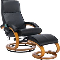 Massagesessel mit PU-Leder, 5-Punkt-Massagegerät und Bugholzsockel, für Wohnzimmer und Schlafzimmer, 67x85x103 cm, Schwarz Massagesessel mit PU-Leder, 5-Punkt-Massagegerät und Bugholzsockel, für Wohnzimmer und Schlafzimmer, 67x85x103 cm, Schwarz von DEKO COLLECTION