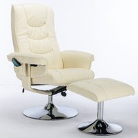 Massagesessel mit PU-Leder, 5-Punkt-Massagegerät und Heizfunktion, 360° drehbar, für Wohnzimmer und Schlafzimmer, 79x79x106 cm, Beige Massagesessel mit PU-Leder, 5-Punkt-Massagegerät und Heizfunktion, 360° drehbar, für Wohnzimmer und Schlafzimmer, 79x79x106 cm, Beige von DEKO COLLECTION