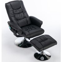 Massagesessel mit PU-Leder, 5-Punkt-Massagegerät und Heizfunktion, 360° drehbar, für Wohnzimmer und Schlafzimmer, 79x79x106 cm, Schwarz Massagesessel mit PU-Leder, 5-Punkt-Massagegerät und Heizfunktion, 360° drehbar, für Wohnzimmer und Schlafzimmer, 79x79x106 cm, Schwarz von DEKO COLLECTION