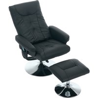 Relaxsessel mit Liegefunktion und 5-Punkte-Massage, Fernsehsessel mit elektrischer Heizfunktion und Hocker, 360° drehbar, PU-Stoff, 75x76x103 cm, Schwarz Relaxsessel mit Liegefunktion und 5-Punkte-Massage, Fernsehsessel mit elektrischer Heizfunktion und Hocker, 360° drehbar, PU-Stoff, 75x76x103 cm, Schwarz von DEKO COLLECTION