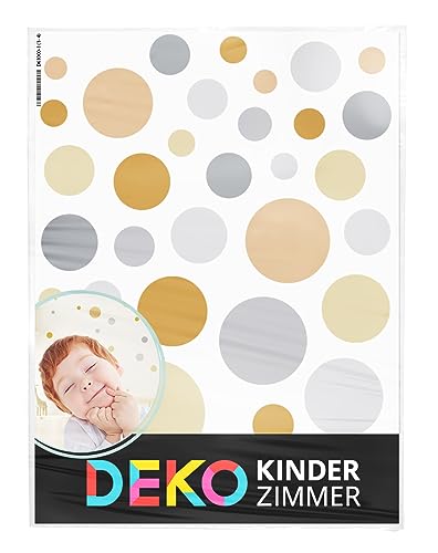 DEKO KINDERZIMMER Wandtattoo 172 Stück Punkte Set Wandsticker Dots Pastell Farben Wandaufkleber Kreise Babyzimmer selbstklebend gelb grau DK1125-11 DEKO KINDERZIMMER Wandtattoo 172 Stück Punkte Set Wandsticker Dots Pastell Farben Wandaufkleber Kreise Babyzimmer selbstklebend gelb grau DK1125-11 von DEKO KINDERZIMMER
