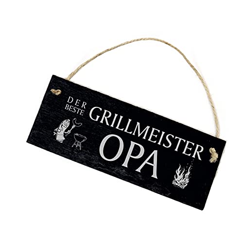 Opa Schild Schiefertafel - Der Beste Grillmeister ist Opa - Gartenschild Grillecke 22x8cm | Dekolando von DEKO-LANDO