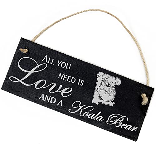 Schiefertafel Deko Koala Schild 22 x 8 cm - All you need is Love and a Koala Bear - Wanddeko Dekoration Türschild Schiefertafel Deko Koala Schild 22 x 8 cm - All you need is Love and a Koala Bear - Wanddeko Dekoration Türschild von DEKO-LANDO