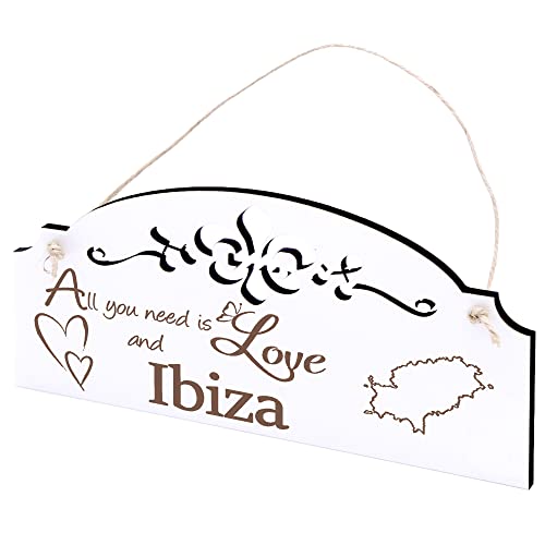 Schild Insel Ibiza Deko 20x10cm - All you need is Love and Ibiza - Holz Wanddeko Dekoration Wand Schild Insel Ibiza Deko 20x10cm - All you need is Love and Ibiza - Holz Wanddeko Dekoration Wand von DEKO-LANDO