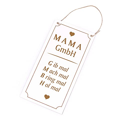 Schild Mama GmbH - Türschild Herz Motiv - 10x20cm von DEKO-LANDO