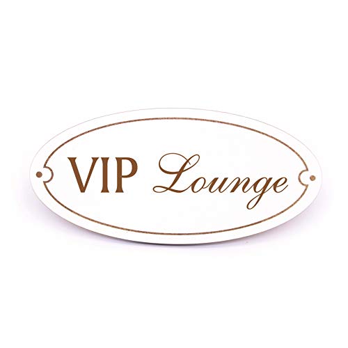 Schild Türschild Oval - VIP Lounge - selbstklebend graviert Dekoschild 15x7cm von DEKO-LANDO