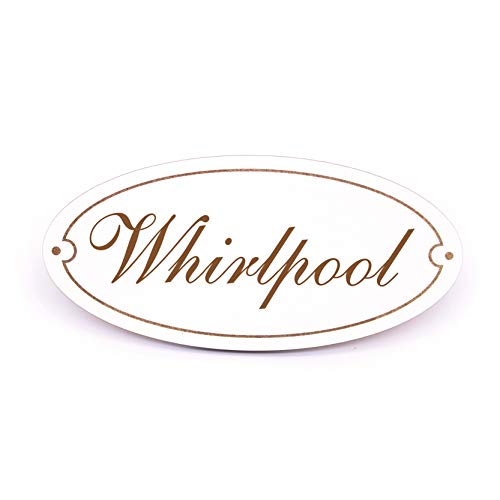 Schild Türschild Oval - Whirlpool - selbstklebend Pool Dekoschild 15x7cm von DEKO-LANDO