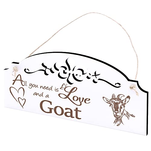 Schild Ziegenkopf Deko 20x10cm - All you need is Love and a Goat - Holz Wanddeko Dekoration Wand Schild Ziegenkopf Deko 20x10cm - All you need is Love and a Goat - Holz Wanddeko Dekoration Wand von DEKO-LANDO
