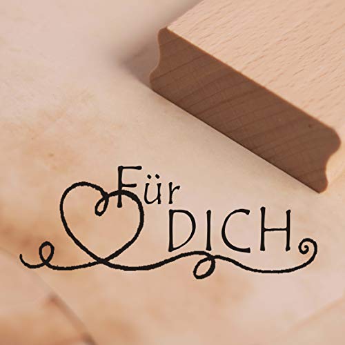 Stempel Für dich - Herz Motivstempel ca. 68 x 26 mm von DEKO-LANDO