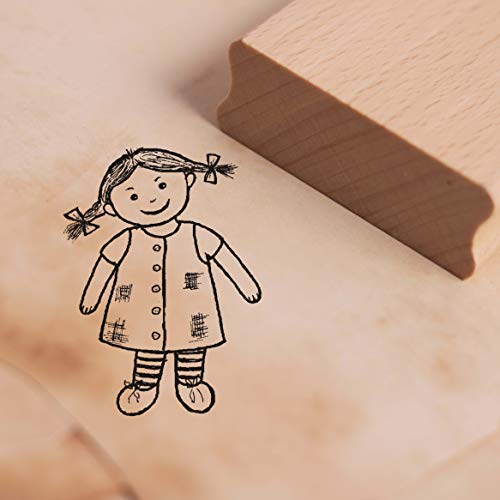 Stempel Puppe Mädchen - Motivstempel ca. 36 x 48 mm von DEKO-LANDO