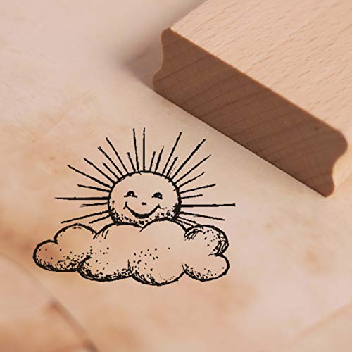 Stempel Sonne auf der Wolke - Motivstempel ca. 48 x 38 mm von DEKO-LANDO