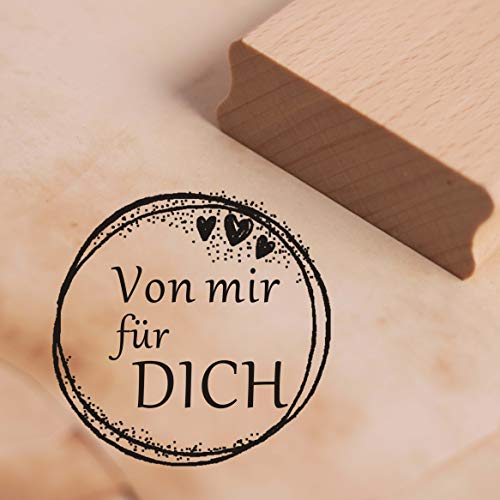 Stempel Von mir für dich - ca. Ø 38 mm von DEKO-LANDO