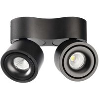 Led Deckenleuchte Uni ii Mini Double in Schwarz 2x 15W - black - Deko-light von DEKO-LIGHT