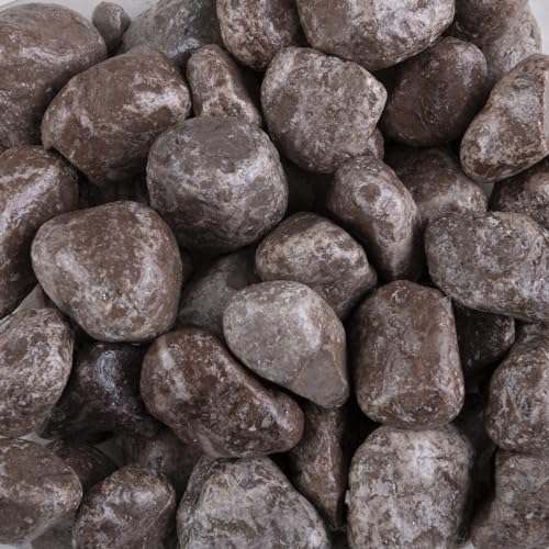 Natursteine, ca. 15-25 mm, 1 kg Beutel, viele Farben erhältlich | Dekosteine | Dekosand | Dekokies | Ziersteine | Kieselsteine | Bastel Steine | Dekogranulat | Streudeko | Füllmaterial (braun) von DEKO MARKET