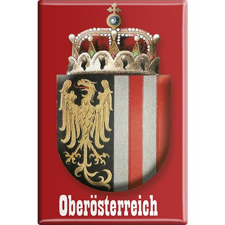 DEKO TRADER Magnet mit Motiv - Oberösterreich - Retro Vintage von DEKO TRADER
