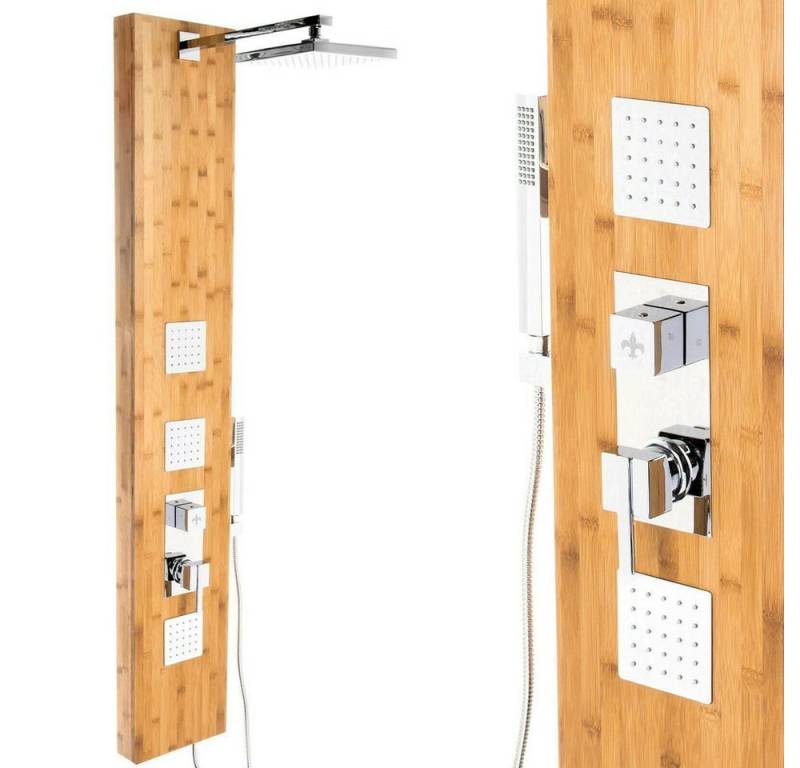 DEKO VERTRIEB BAYERN Brausegarnitur Bambus Luxus Duschpaneel 150cm Multifunktion von DEKO VERTRIEB BAYERN