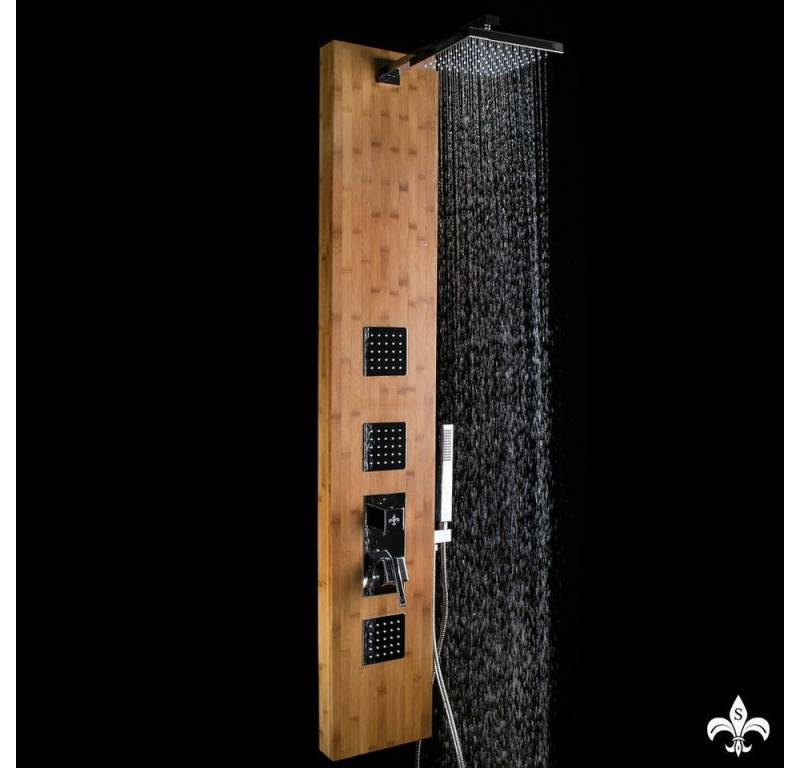 DEKO VERTRIEB BAYERN Brausegarnitur Bambus Premium Duschpaneel 150 cm Multifunktion von DEKO VERTRIEB BAYERN