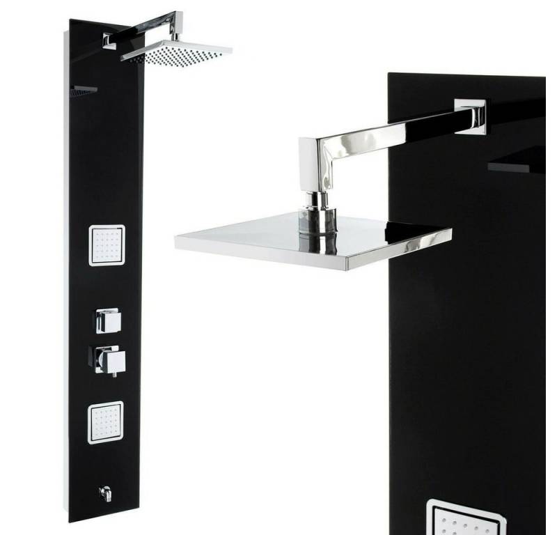 DEKO VERTRIEB BAYERN Brausegarnitur Premium Duschpaneel schwarzes Glas 150cm Multi Funktionen DEKO VERTRIEB BAYERN Brausegarnitur Premium Duschpaneel schwarzes Glas 150cm Multi Funktionen von DEKO VERTRIEB BAYERN