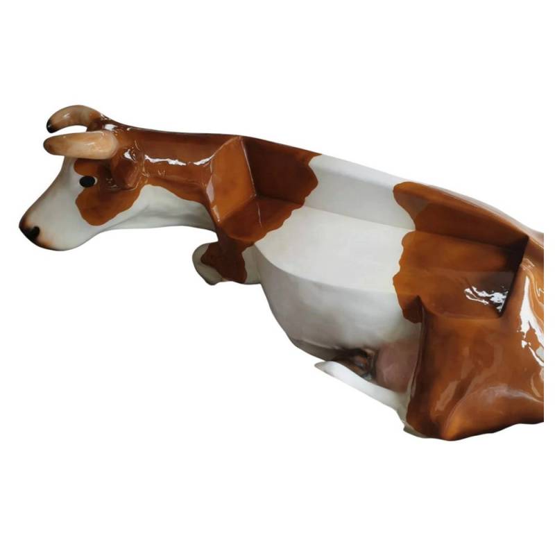 DEKO VERTRIEB BAYERN Gartenfigur XXL Deko Kuhbank Garten Gartenbank Kuh Sitzbank Kuh Bank 200x90 x91cm von DEKO VERTRIEB BAYERN