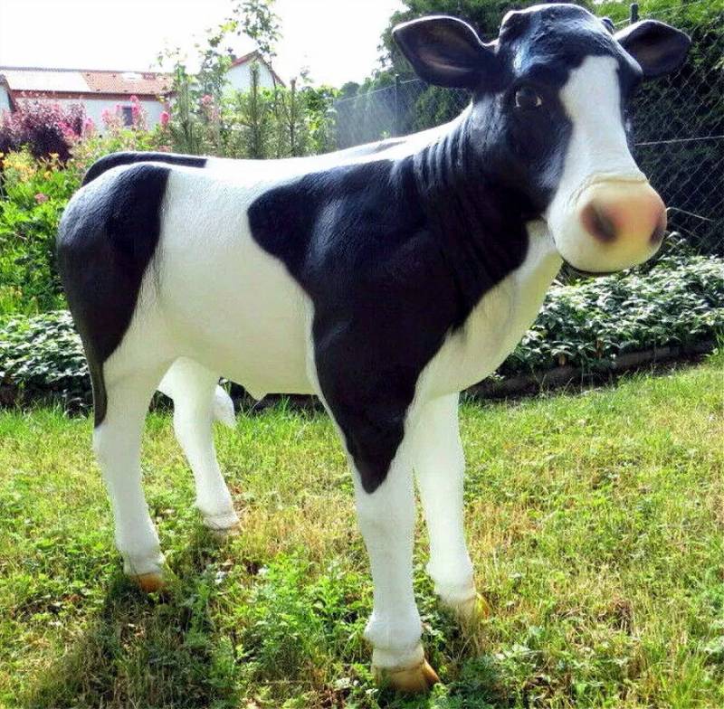 DEKO VERTRIEB BAYERN Gartenfigur XXL Kalb lebensgross Premium Gartendeko lebensecht von DEKO VERTRIEB BAYERN