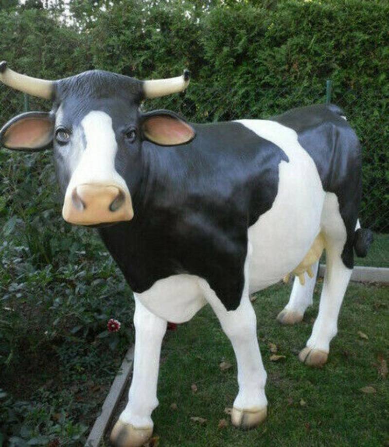 DEKO VERTRIEB BAYERN Gartenfigur XXL Kuh lebensgross Premium Gartendeko Garten Deko Figur von DEKO VERTRIEB BAYERN