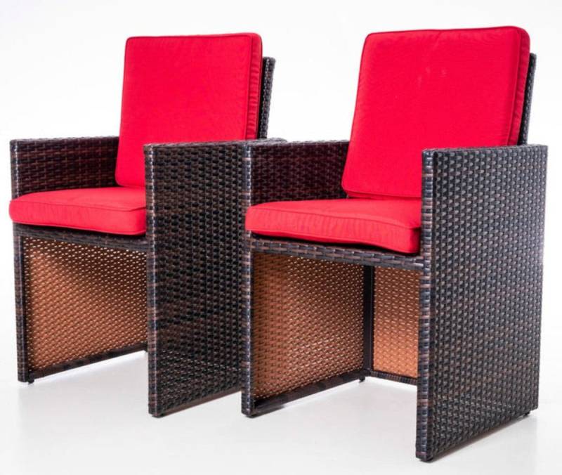 DEKO VERTRIEB BAYERN Gartenlounge-Set Luxus Premium Garten Polyrattan Lounge SET Gartenmöbel Balkonmöbel 2-e von DEKO VERTRIEB BAYERN
