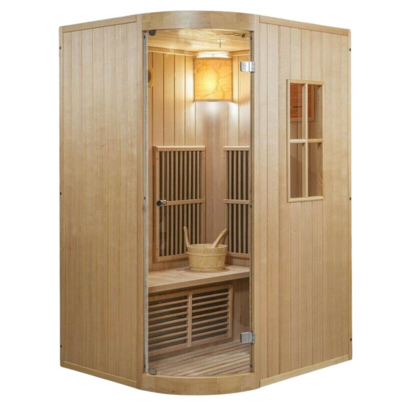 DEKO VERTRIEB BAYERN Infrarotkabine XXL Luxus Infrarotsauna + Infrarotkabine Kombi SET Sauna inkl. Ofen von DEKO VERTRIEB BAYERN