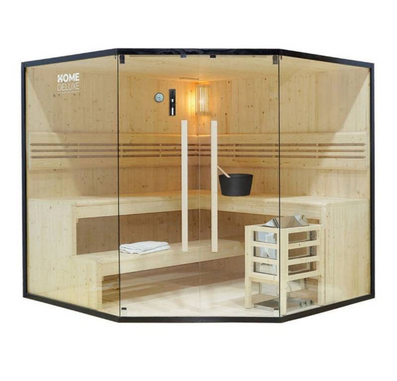 DEKO VERTRIEB BAYERN Sauna XXL Premium Traditionelle Sauna 200x200 cm SET inkl. 8 KW Saunaofen von DEKO VERTRIEB BAYERN