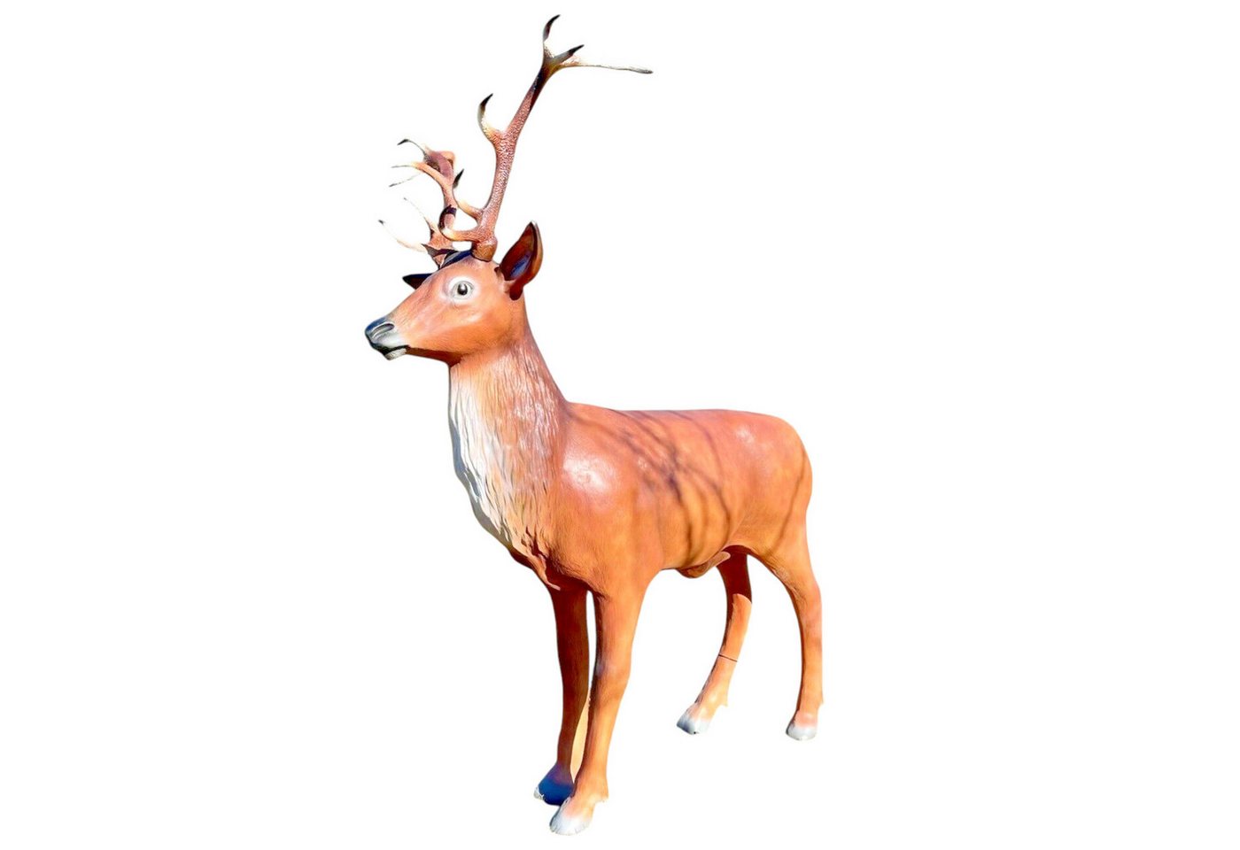 DEKO VERTRIEB BAYERN Tierfigur XXL Rothirsch Hirsch lebensgross 250 cm Wild Garten Deko von DEKO VERTRIEB BAYERN
