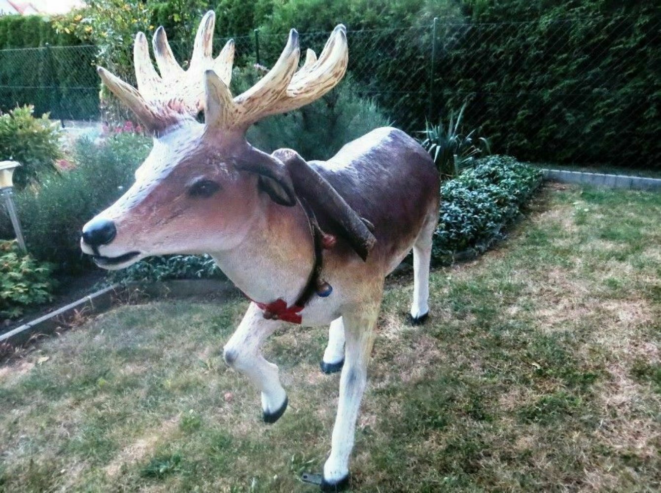 DEKO VERTRIEB BAYERN Weihnachtsfigur XXL Premium Rentier lebensgross ca. 155cm Weihnachtsdeko Elch Garten X von DEKO VERTRIEB BAYERN