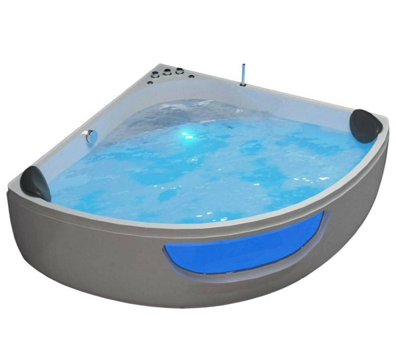 DEKO VERTRIEB BAYERN Whirlpool-Badewanne Luxus LED Whirlpool Badewanne SET 135x135 +Hydrojets Eckwhirlpool von DEKO VERTRIEB BAYERN