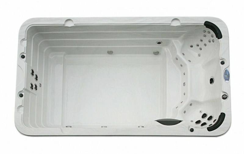DEKO VERTRIEB BAYERN Whirlpool XXL Luxus Led Swim Spa 400x230cm Whirlpool +Gegenstromanlage Outdoor von DEKO VERTRIEB BAYERN