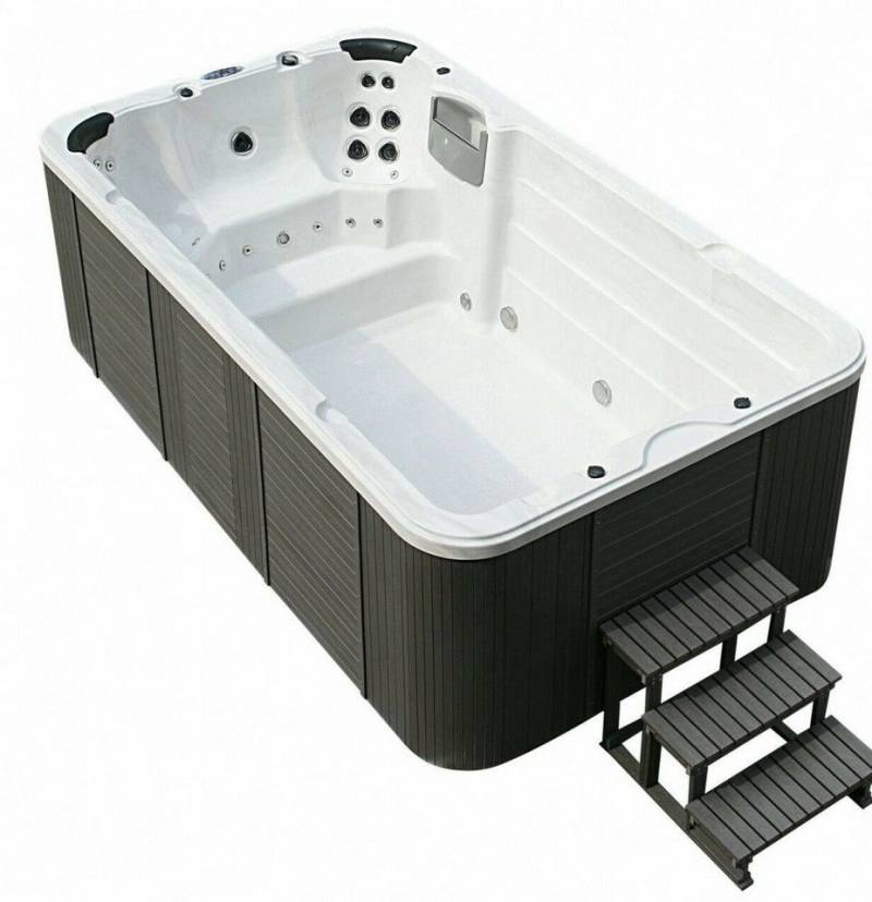 DEKO VERTRIEB BAYERN Whirlpool XXL Luxus Led Swim Spa 400x230cm Whirlpool Gegenstromanlage Outdoor Sc von DEKO VERTRIEB BAYERN