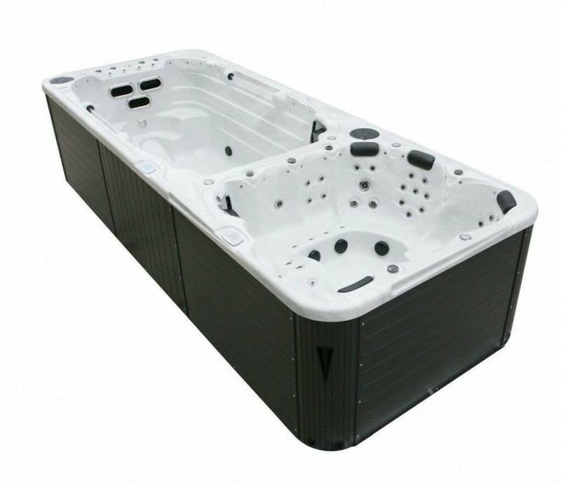 DEKO VERTRIEB BAYERN Whirlpool XXL Luxus Led Swim Spa 580x230cm Whirlpool Gegenstromanlage Outdoor Sc von DEKO VERTRIEB BAYERN