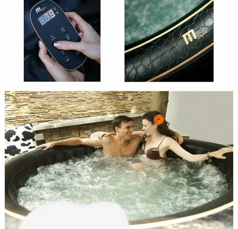 DEKO VERTRIEB BAYERN Whirlpool XXL Luxus MSPA Whirlpool SET aufblasbar Outdoor Indoor Pool + Heizung von DEKO VERTRIEB BAYERN