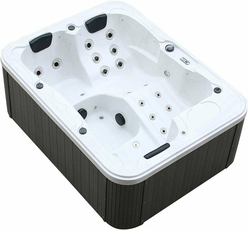 DEKO VERTRIEB BAYERN Whirlpool XXL Luxus SPA LED Whirlpool SET 210x160 Farblicht Outdoor-Indoor Pool von DEKO VERTRIEB BAYERN