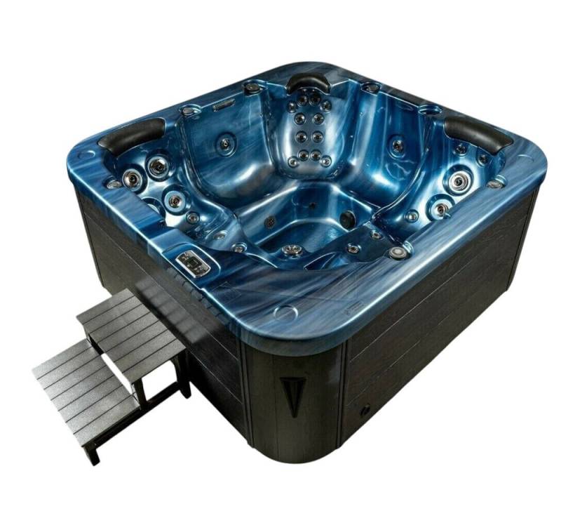 DEKO VERTRIEB BAYERN Whirlpool XXL Luxus SPA LED Whirlpool SET 215x215 Farblicht Outdoor+Indoor Pool von DEKO VERTRIEB BAYERN