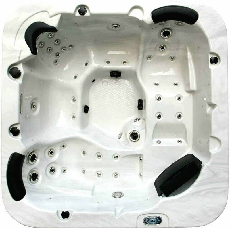 DEKO VERTRIEB BAYERN Whirlpool XXL Luxus SPA LED Whirlpool SET 215x215 Farblicht Outdoor Indoor Pool von DEKO VERTRIEB BAYERN