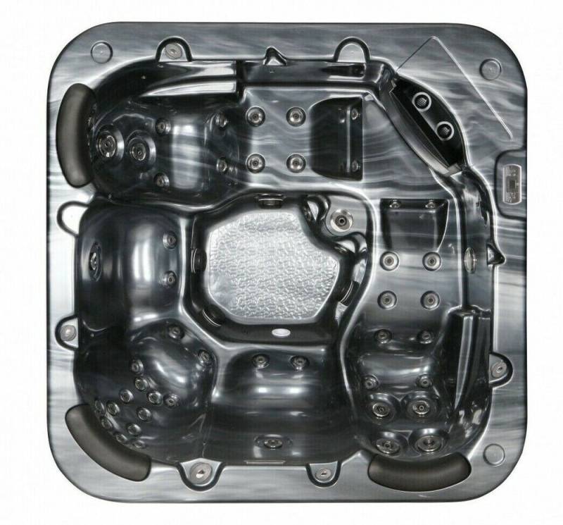DEKO VERTRIEB BAYERN Whirlpool XXL Luxus SPA LED Whirlpool SET 215x215 Farblicht Outdoor-Indoor Pool von DEKO VERTRIEB BAYERN