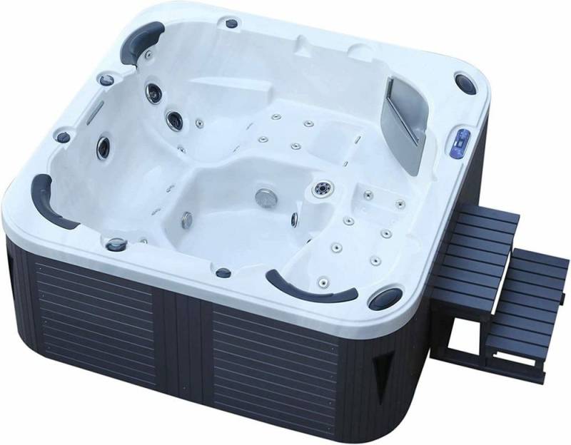 DEKO VERTRIEB BAYERN Whirlpool XXL Luxus SPA LED Whirlpool SET 215x215 Farblicht Outdoor Indoor Pool von DEKO VERTRIEB BAYERN