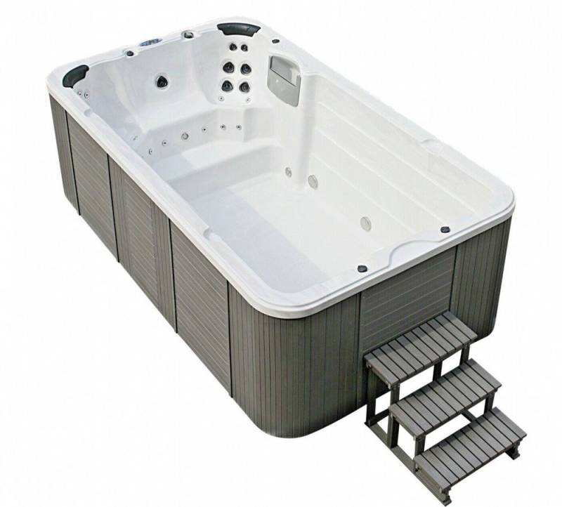 DEKO VERTRIEB BAYERN Whirlpool XXXL Luxus Led Swim Spa 400x230 Whirlpool Gegenstromanlage Outdoor Sch von DEKO VERTRIEB BAYERN