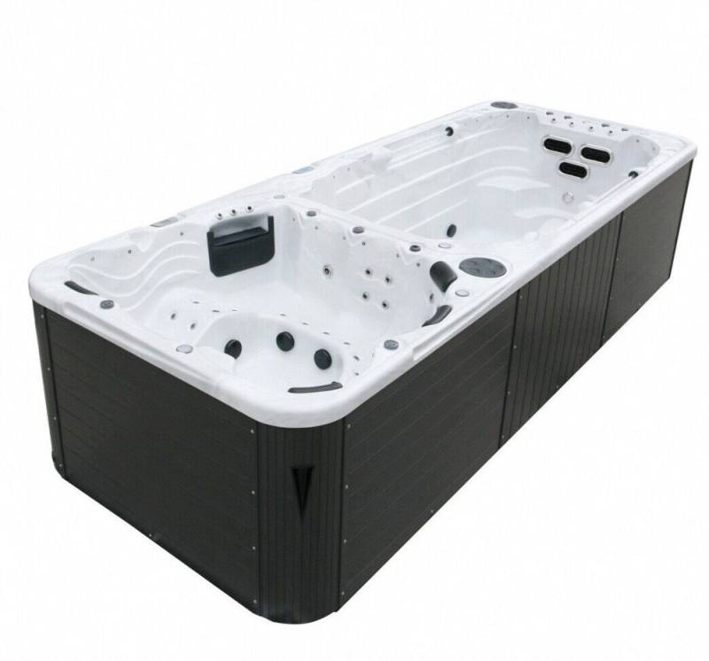 DEKO VERTRIEB BAYERN Whirlpool XXXL Luxus Led Swim Spa 580x230 Whirlpool+Gegenstromanlage Schwimmbeck von DEKO VERTRIEB BAYERN