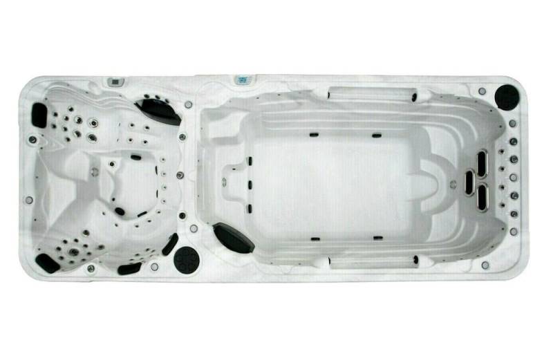 DEKO VERTRIEB BAYERN Whirlpool XXXL Luxus Led Swim Spa 580x230 Whirlpool Gegenstromanlage Outdoor von DEKO VERTRIEB BAYERN